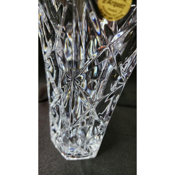 Cristal France Garanti Plus Vase Genuine Lead Crystal Star Pattern 5" - Picture 7 of 12